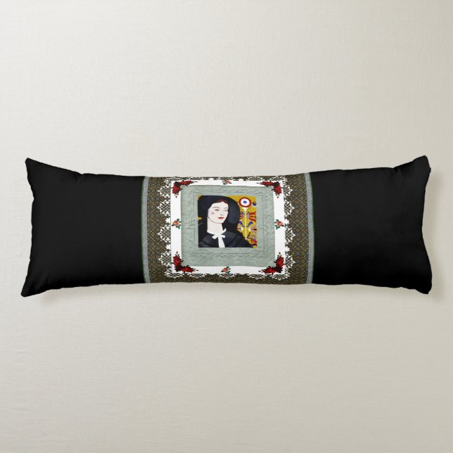 Collage Vintag Retro mit Spitzen und Blume Seitenschläferkissen (Vorderseite)