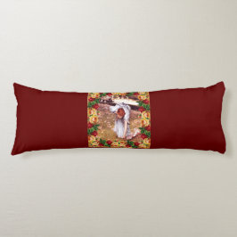 Collage Vintag Retro mit Spitzen und Blume Seitenschläferkissen