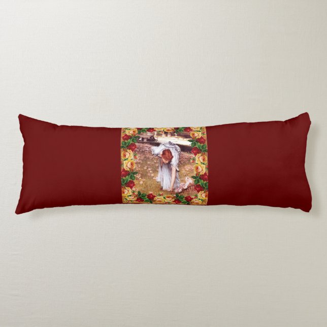 Collage Vintag Retro mit Spitzen und Blume Seitenschläferkissen (Vorderseite)