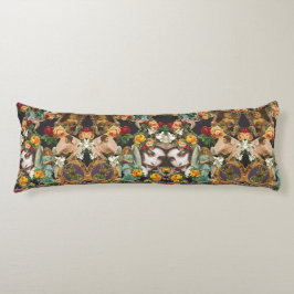 Collage Vintag Retro mit Spitzen und Blume Seitenschläferkissen