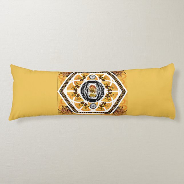 Collage Vintag Retro mit Spitzen und Blume Seitenschläferkissen (Vorderseite)