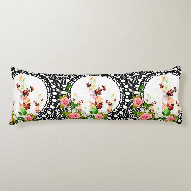 Collage Vintag Seitenschläferkissen (Vorderseite)