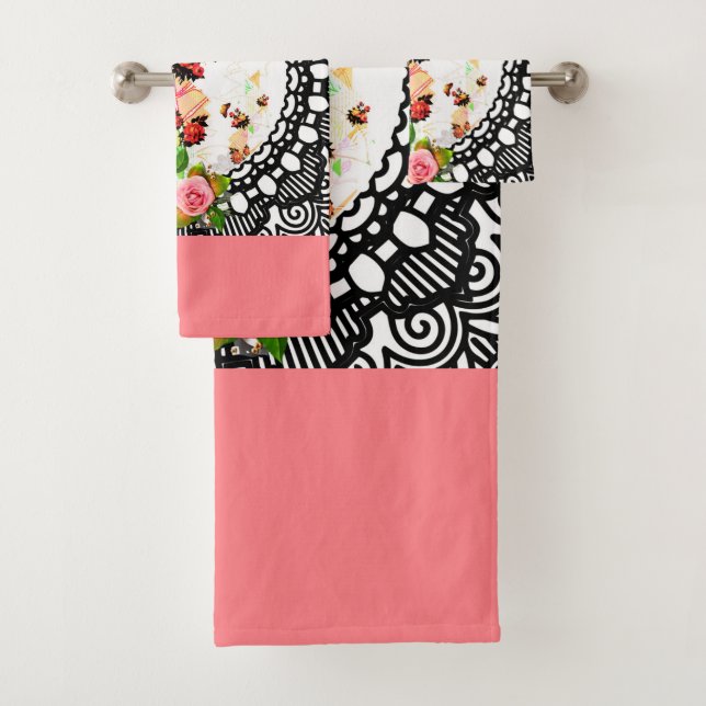 Collage vintage badhandtuch set (Insitu)