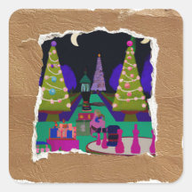 Collage Weihnachtsbaumaufkleber Spaß