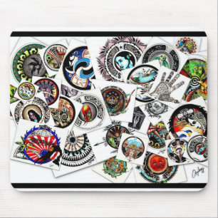 Collage-Zeichnungen Mousepad