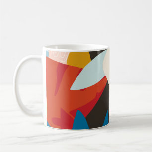 Collage zeitgenössische blumenhawaiianische Muster Kaffeetasse