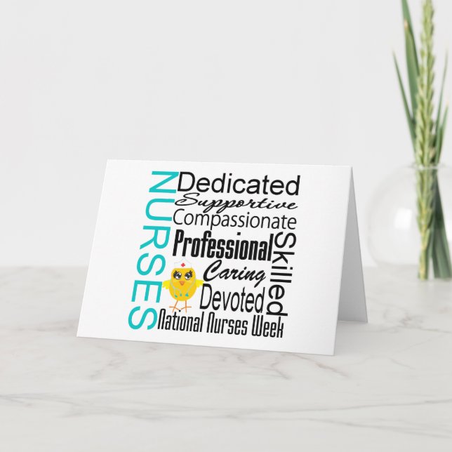 Collage zur Erkennung von Krankenschwestern - Woch Karte (Vorderseite)