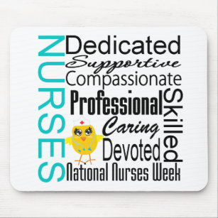 Collage zur Erkennung von Krankenschwestern - Woch Mousepad