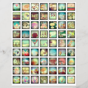 Collageblatt Vintage Romantische Scrapbook-Element