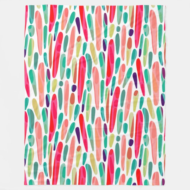 Collaged Color Splash 150222 v2 Fleece Blanket (Vorderseite)
