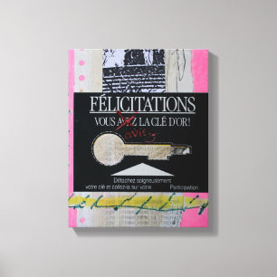 Collages Bruyants Artist's Book Glückwunschs Key C Leinwanddruck