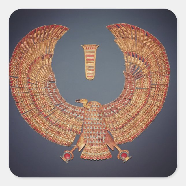 Collar in Form der Geiergöttin Quadratischer Aufkleber (Vorderseite)