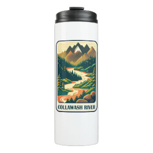 Collawash River Oregon Farben Thermosbecher