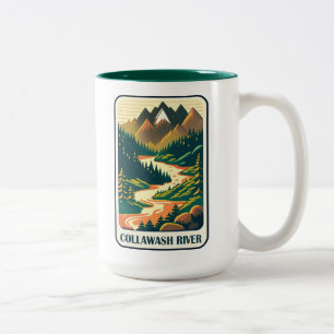 Collawash River Oregon Farben Zweifarbige Tasse