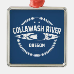 Collawash River Oregon Kajaking Ornament Aus Metall