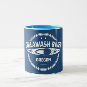 Collawash River Oregon Kajaking Zweifarbige Tasse