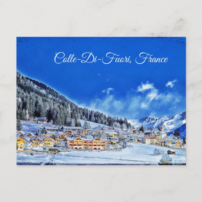Colle-Di-Fuori, Frankreich Winter Postcard Postkarte (Vorderseite)
