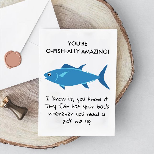 Colleague Bestie Funny Fish Wertungskarte Feiertagskarte (Colleague Bestie Funny Fish Appreciation Card)