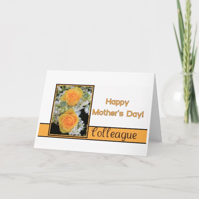 Colleague Mother Day Rose Card Karte (Vorderseite)
