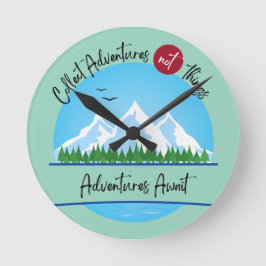 Collect Adventures Wall Clock Runde Wanduhr