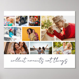 Collect Moments Script Multi Photo Collage Modern Foliendrucke
