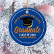 Blue Orange Graduate Custom 2024 Graduation Party Runder Aufkleber (Von Creator hochgeladen)