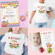 Farbenfrohe süße Fun Candy Birthday Girl Kleinkind T-shirt (Colorful Sweet Candy Theme Birthday Party Suite)