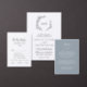 Mindestleaf | Dusty Blue Wedding Umschlag Aufklebe Runder Aufkleber (Personalisiere diese Kollektion eines unabhängigen Creators.)