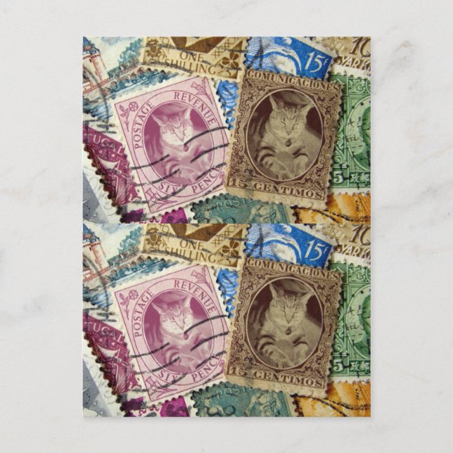 Collector Indigo-Briefmarke Postkarte (Vorderseite)