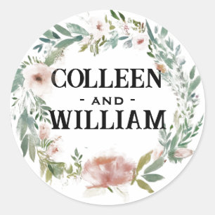 Colleen- und -william runder aufkleber