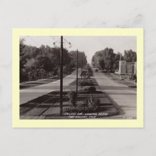 College Ave., Fort Collins, Colorado Vintage Postkarte