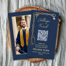 College-Fonds Navy Blau & Gold Medizinische Abschl