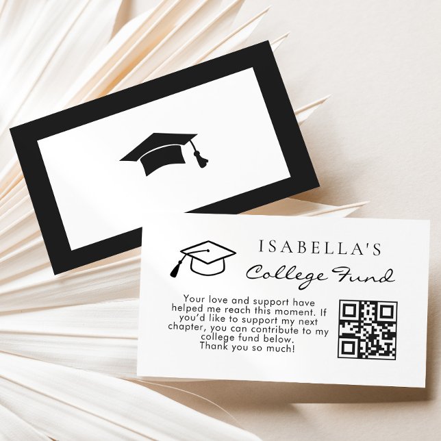 College Fund Qr Code Simple Graduation Begleitkarte (Von Creator hochgeladen)