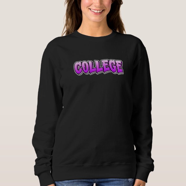College-Graffiti-Style-Design mit der Aufschrift C Sweatshirt (Vorderseite)