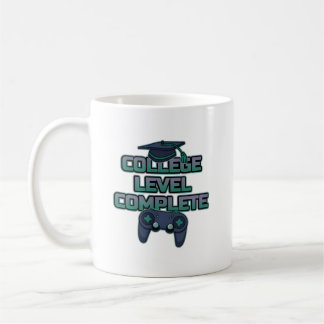 College Level Complete Gamer Graduation Neon Kaffeetasse
