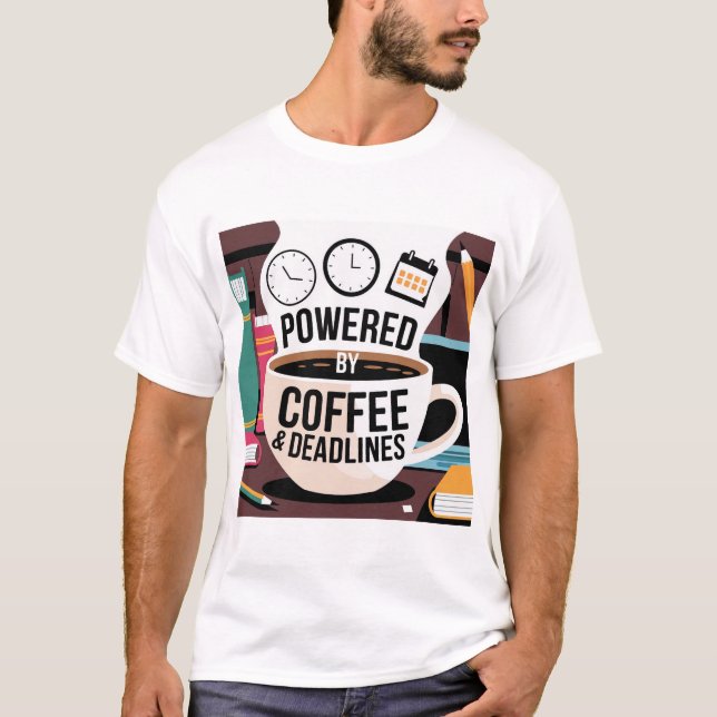 "College Life Powered by Coffee - Fuel your Days i T-Shirt (Vorderseite)