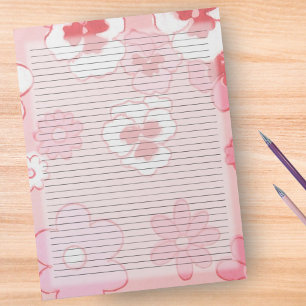 College-liniertes Retro-Rosa-Mid-Century-60er-Jahr Notizblock