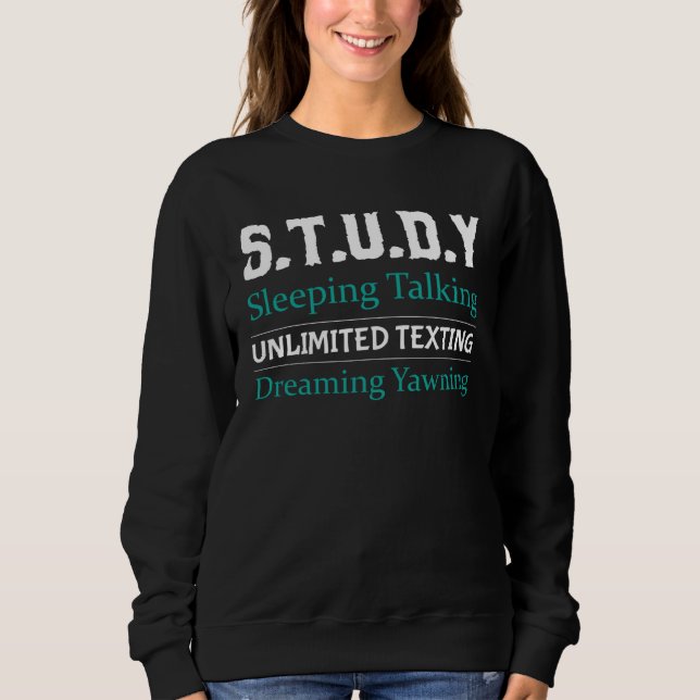 College Student 100 Days of School High School 13 Sweatshirt (Vorderseite)