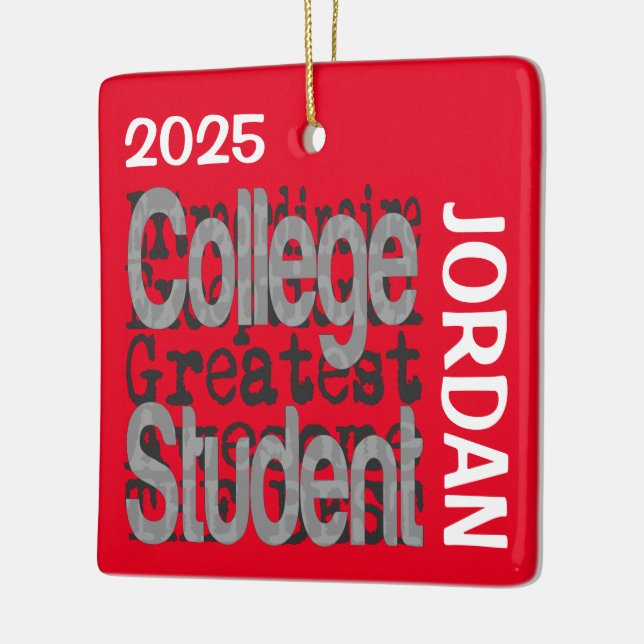 College Student Extraordinaire CUSTOM Keramikornament (Links)