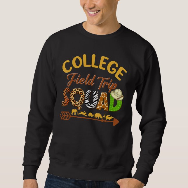 College Students School Zoo Field Trip Squad Match Sweatshirt (Vorderseite)