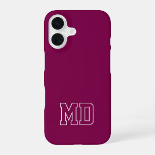 College-Wein-Varsity-Monogramm-Initialen iPhone 16 Hülle