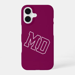College-Wein-Varsity-Monogramm-Initialen iPhone 16 Hülle