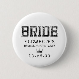 Collegiate Bride Junggeselinnen-Abschied Button