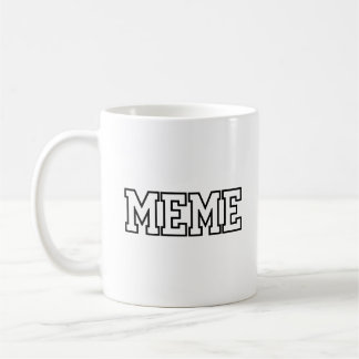 Collegiate Meme Block Letter Varsity Typography Kaffeetasse