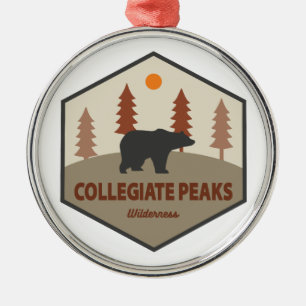 Collegiate Peaks Wilderness Colorado Bär Ornament Aus Metall