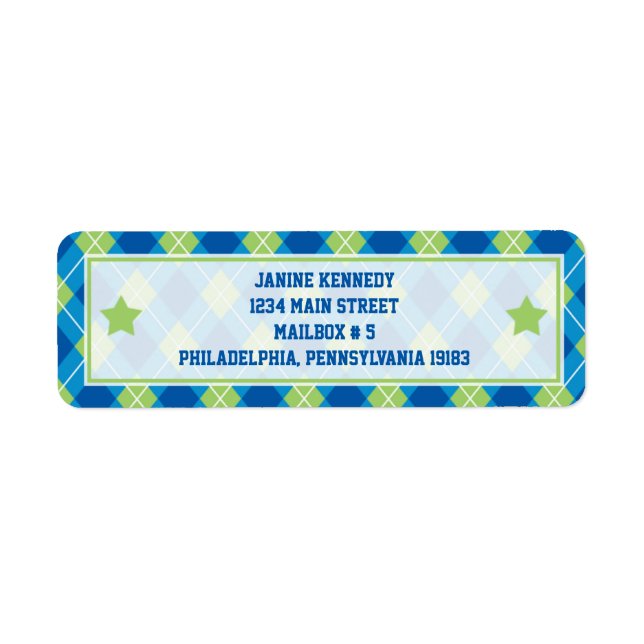 Collegiate Style Blue & Green Raute (Vorne)