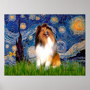 Collie 1 - Sternennacht Poster