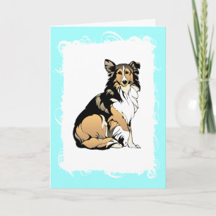 Collie Birthday Karte