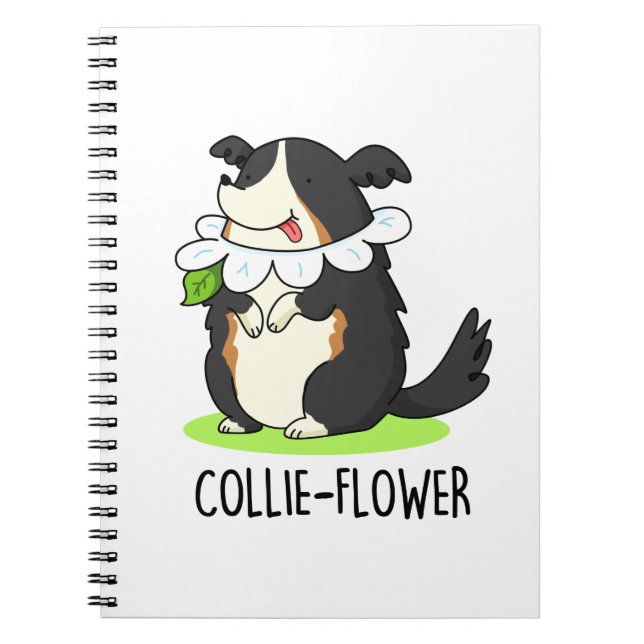 Collie-Blume Funny Border Collie Dog Pun Notizblock (Vorderseite)