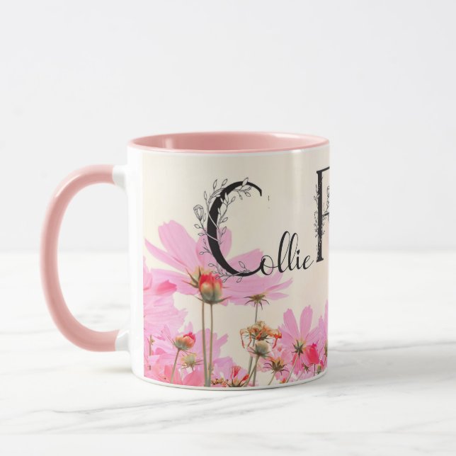 Collie Blumenmädchen Tasse (Links)